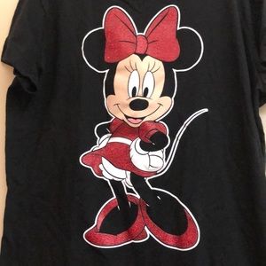 Girls Disney Minnie Mouse Black Shirt, XL